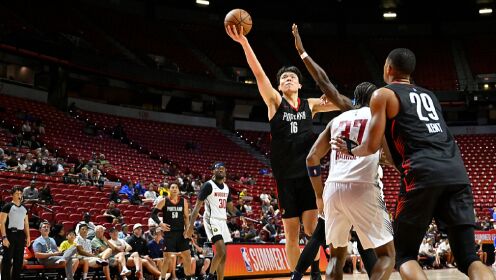 [腾讯全场集锦]🏀夏联-杨瀚森13+5+4帽&下半场11分送惊艳妙传 开拓者力克掘金