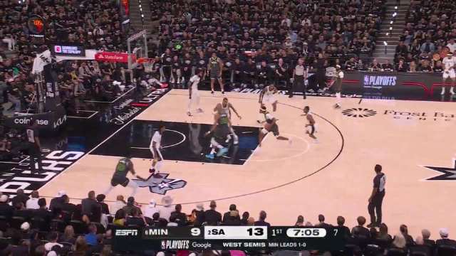 05月07日NBA季后赛西部半决赛G2 森林狼 – 马刺 全场录像【全场录像+集锦】