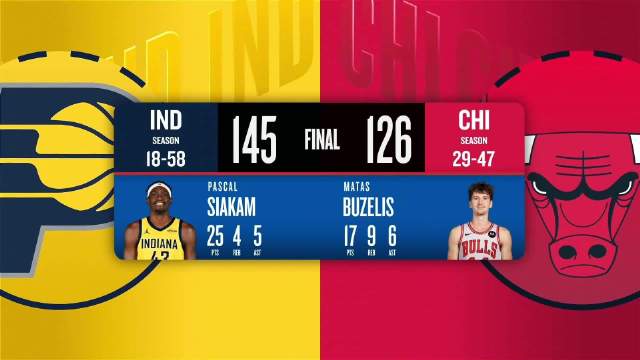 04月02日NBA常规赛 步行者 - 公牛 全场录像