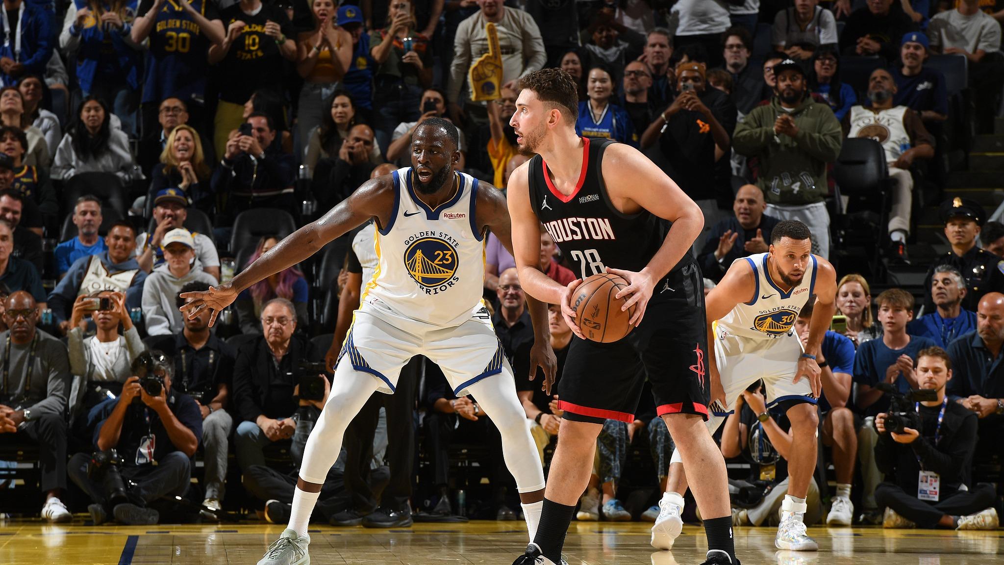 [CCTV全场集锦]🏀火箭险胜勇士 杜兰特31+8+8 库里复出29分&绝杀三分不中