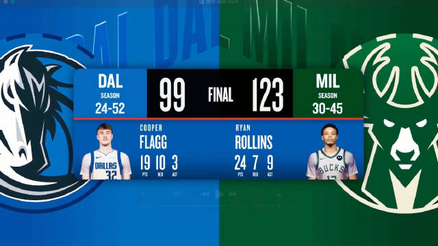 04月01日NBA常规赛 独行侠 - 雄鹿 全场录像