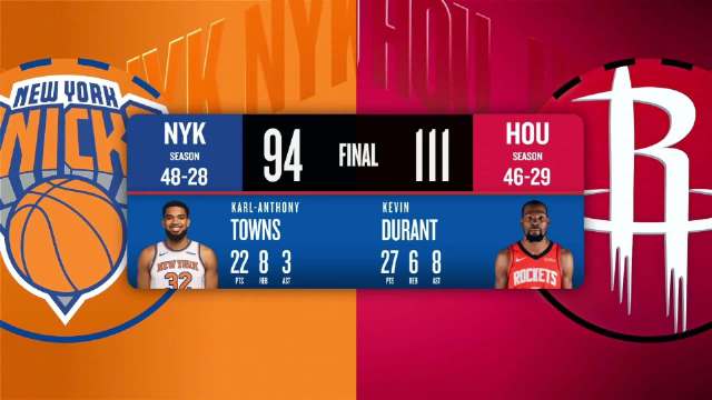 04月01日NBA常规赛 尼克斯 - 火箭 全场录像