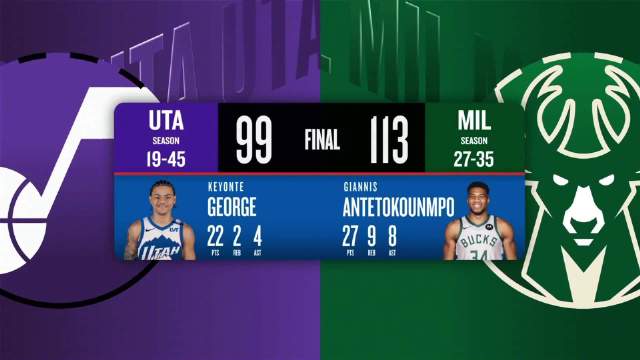 03月08日NBA常规赛 爵士 - 雄鹿 全场录像