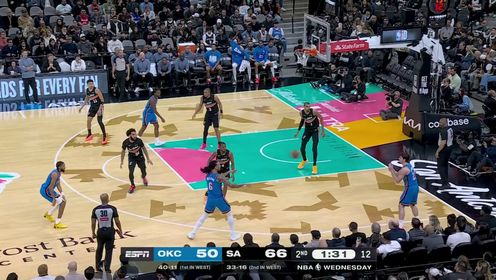 [腾讯全场集锦]🏀马刺力克残阵雷霆 凯尔登25+6 文班22+14 杰林威24+12